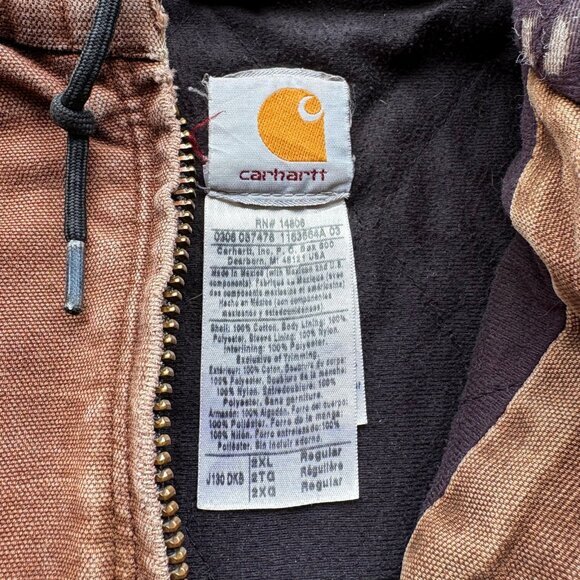 Crazy Vintage Thrashed Faded Distressed Brown Carhartt Jacket XXL - Picture 4 of 8